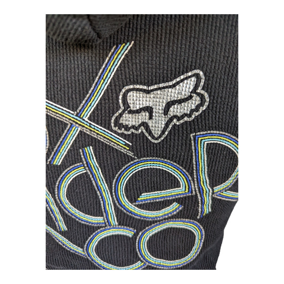Fox Racing Black Logo Reversible Zip Hoodie Jacket - Picture 8 of 8